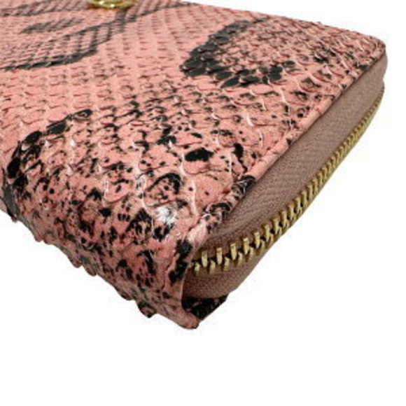 Gucci long Patent Marmont python snakeskin black Wallet pink - Picture 5 of 8